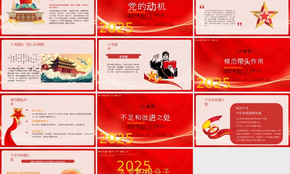 入党推优入党积极分子推优竞选争做先锋献身于党服务人民.pptx