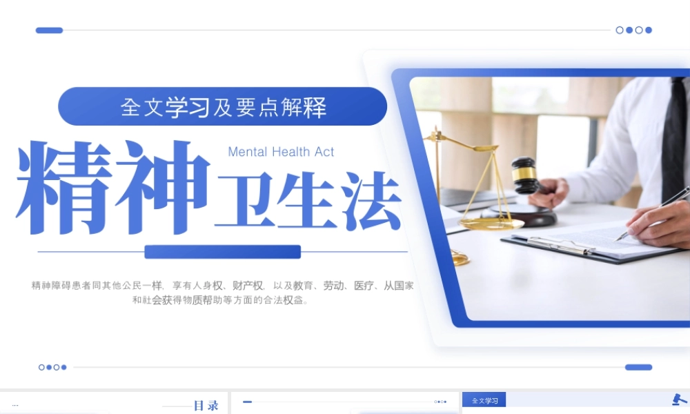 紫色简约精神卫生法解读 .pptx