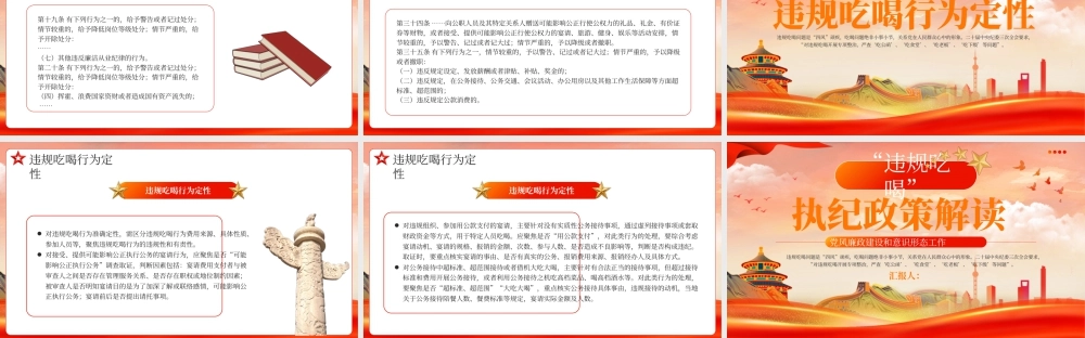 红色党政违规吃喝执纪政策解读 .pptx