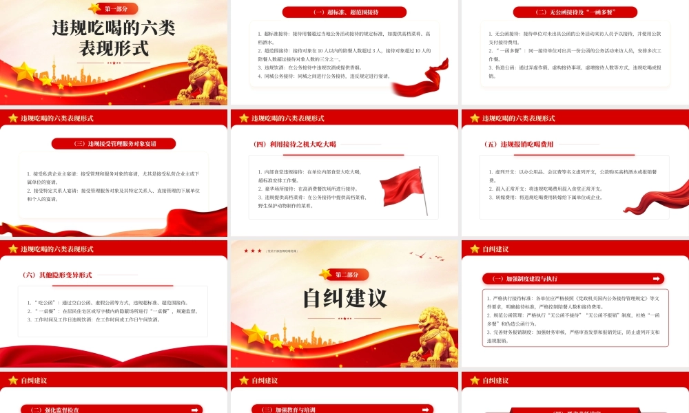 体制内违规吃喝超标接待的六类表现形式及自纠建议.pptx