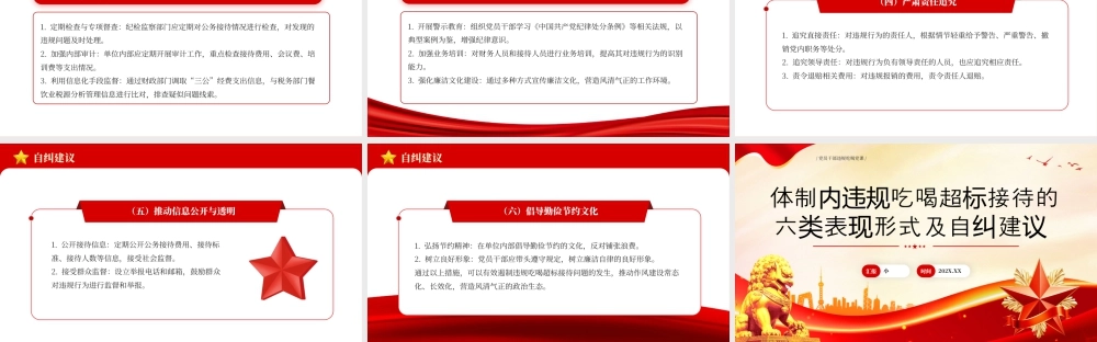 体制内违规吃喝超标接待的六类表现形式及自纠建议.pptx