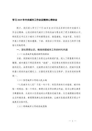 3篇范文 学习2025年城工作会议精神心得体会.docx