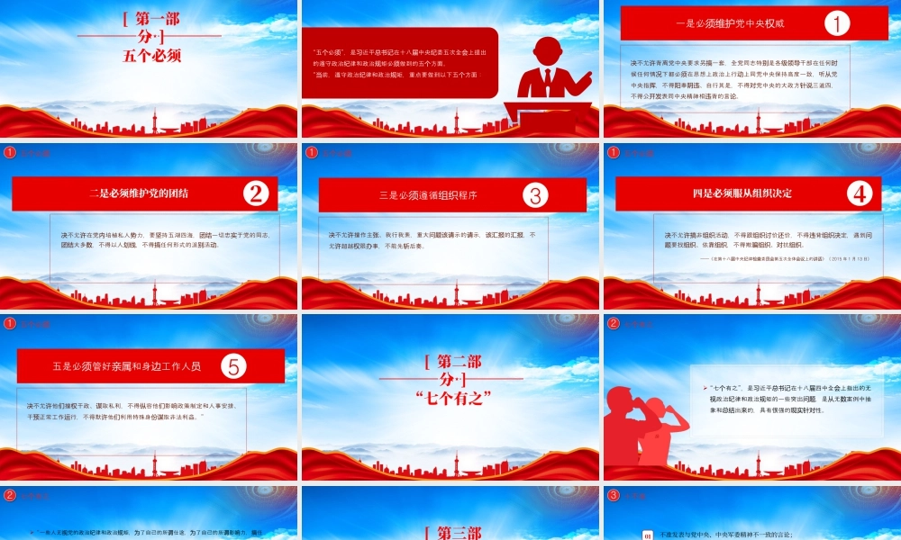 五个必须七个有之十不准党纪教育专题党课.pptx