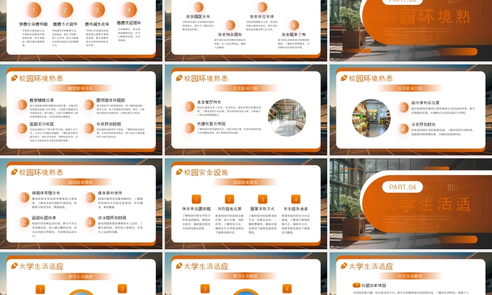 橙色简约风大学新生入学须知.pptx