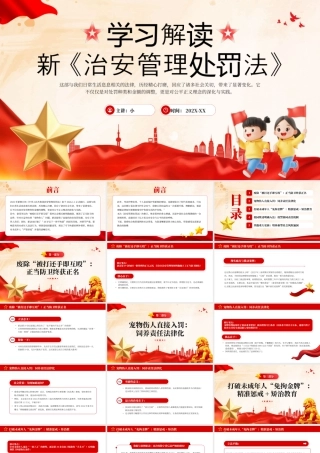 红色党政风新治安管理处罚法解读.pptx