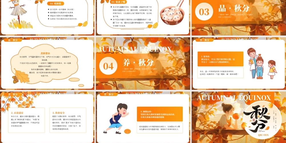 橙色画风秋分节气主题 .pptx