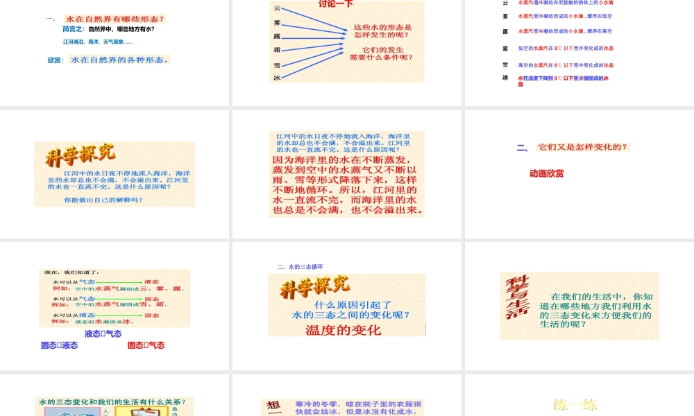 2025年教科版小学三年级上册《科学》第一单元水第8课它们发生了什么变化教学课件.pptx