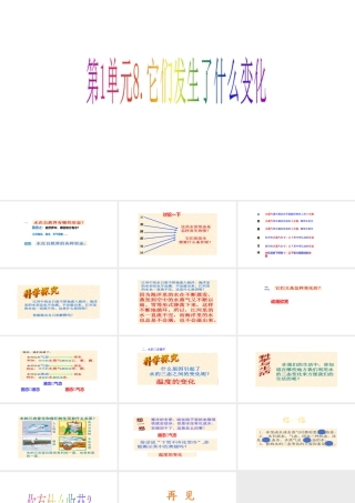 2025年教科版小学三年级上册《科学》第一单元水第8课它们发生了什么变化教学课件.pptx
