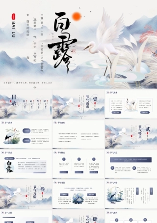 简约创意白露节气宣传介绍 .pptx