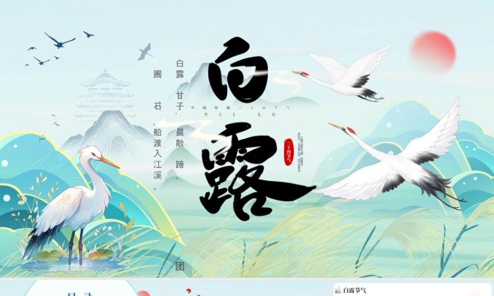 小清新白露节气介绍 .pptx