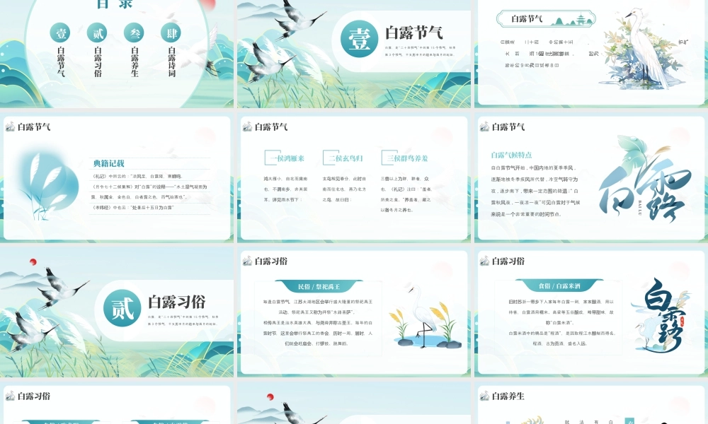 小清新白露节气介绍 .pptx