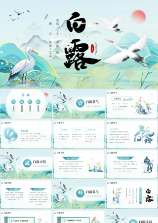 小清新白露节气介绍 .pptx