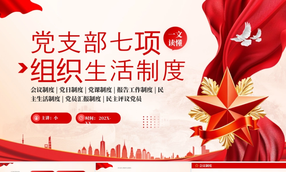 党支部七项组织生活制度.pptx