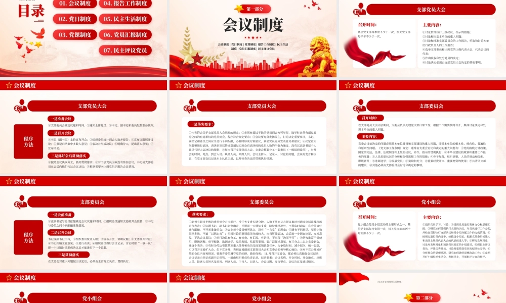 党支部七项组织生活制度.pptx