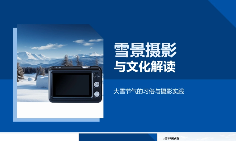 大雪节气雪景摄影文化习俗历史解读新媒体赛.pptx