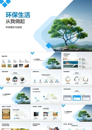 环保生活践行理念节约资源保护生态.pptx