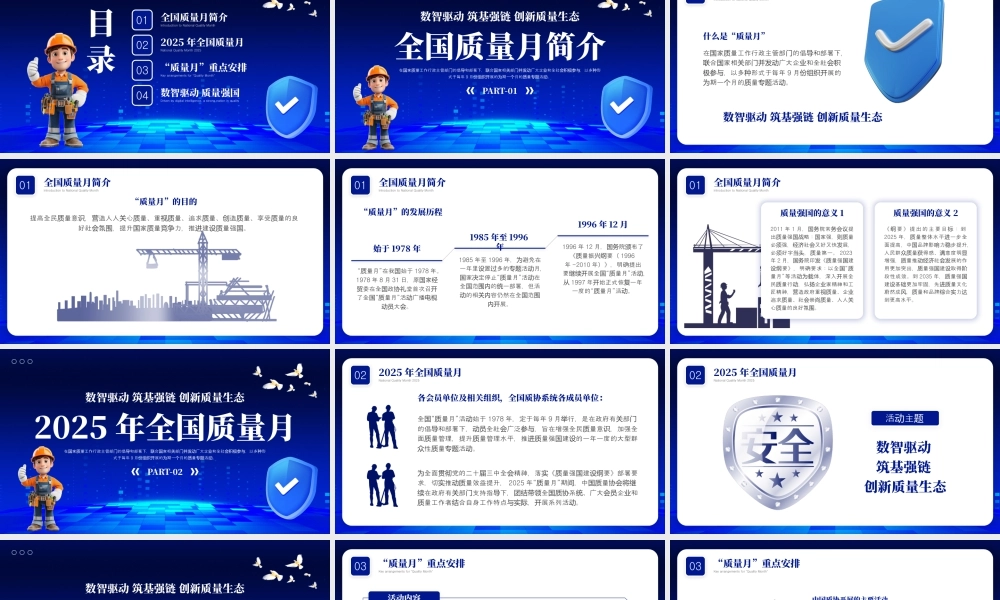 2025年蓝色简约安全质量月 .pptx