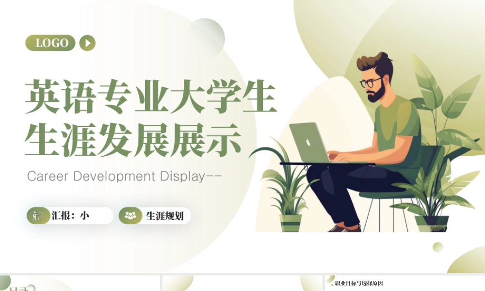 英语专业大学生生涯发展展示15.pptx