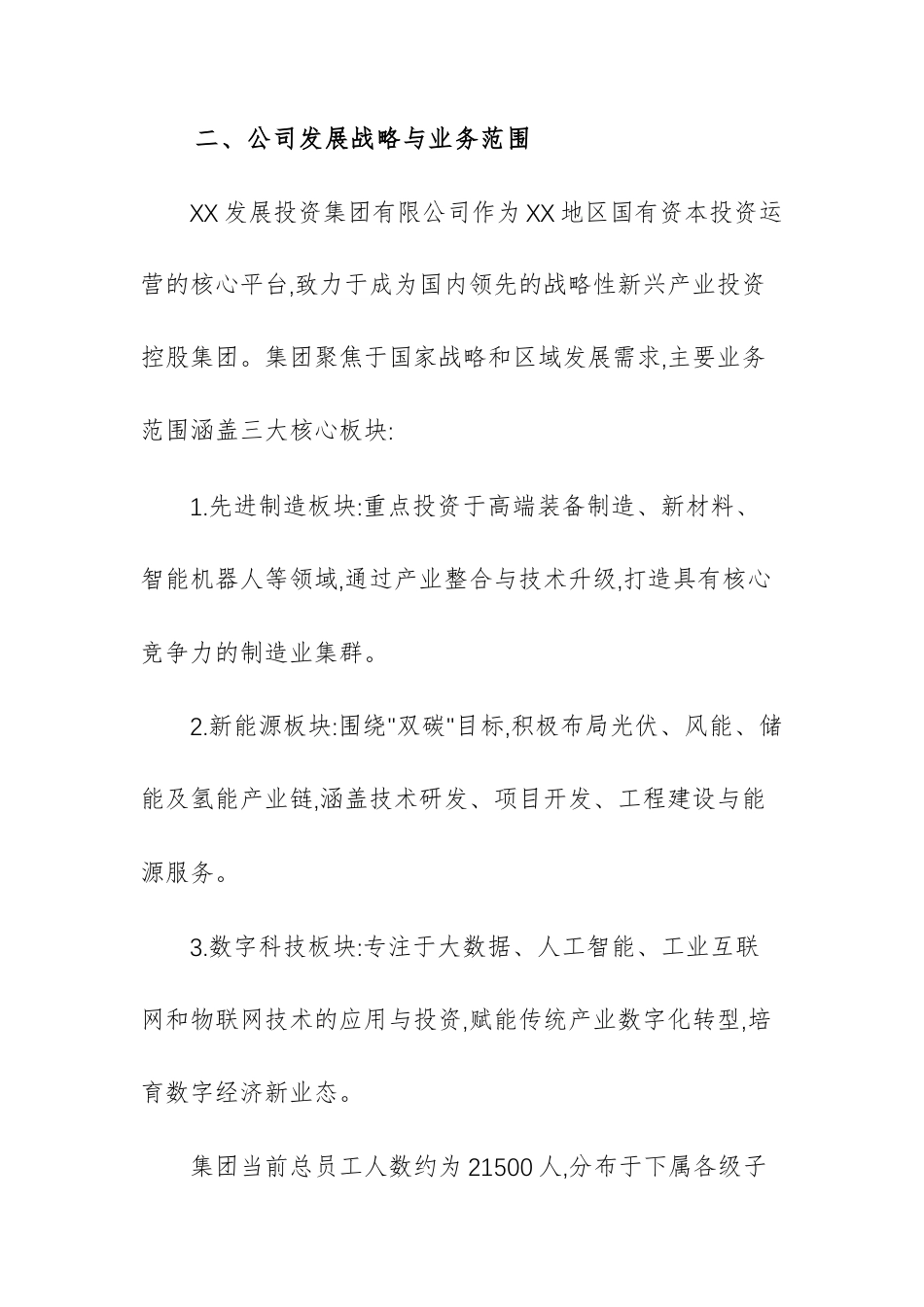 2025年发展投资集团有限公司机构设置与岗位编制方案范文.docx_第3页