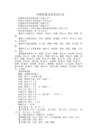 中国传统文化常识大全.docx
