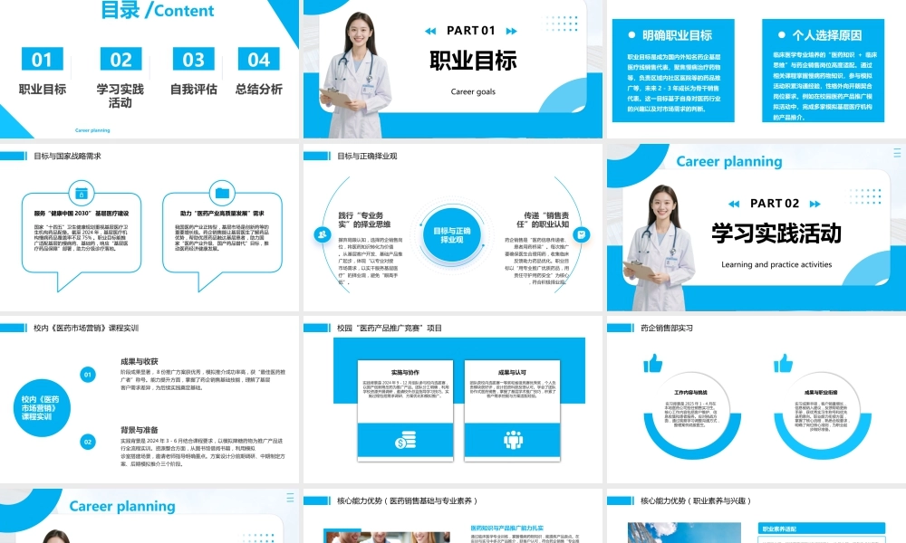 临床医学专业大学生生涯发展展示15.pptx