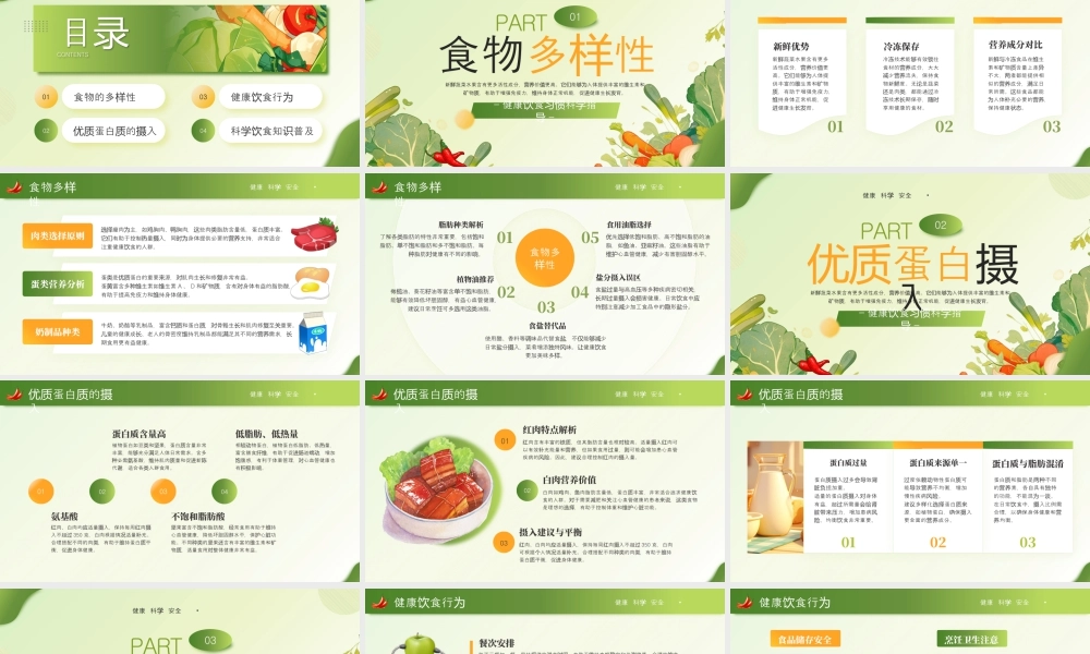 绿色清新风健康饮食科学指导.pptx