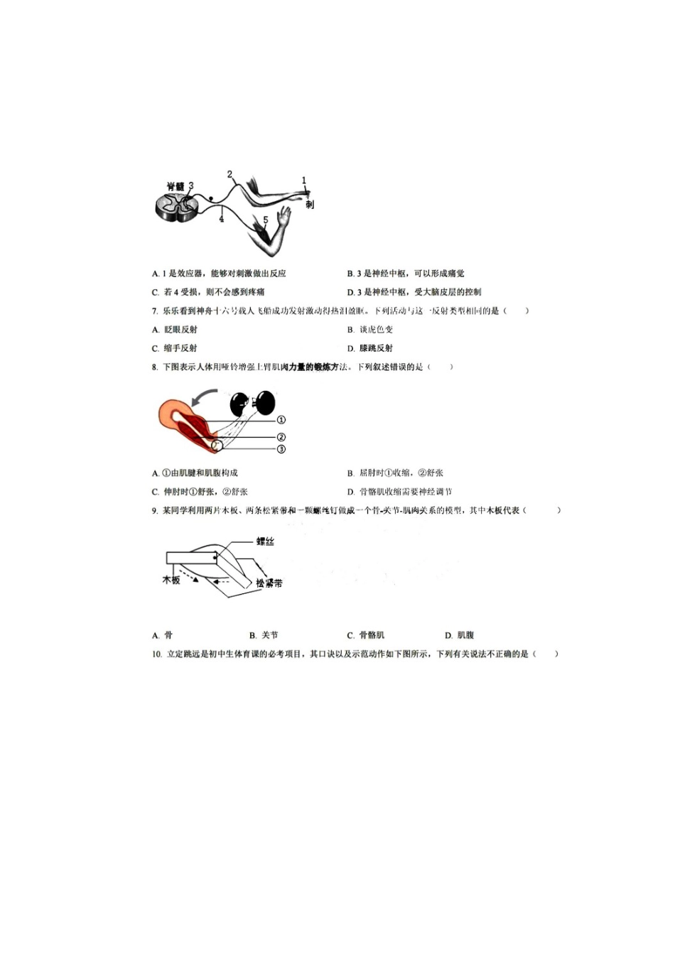2025年哈113中八年级生物期中测试卷.docx_第2页