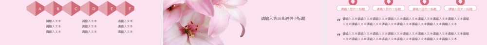 粉色简约清新花卉年终总结.pptx