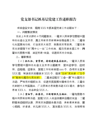 党支部书记抓基层党建工作述职报告（1）.docx